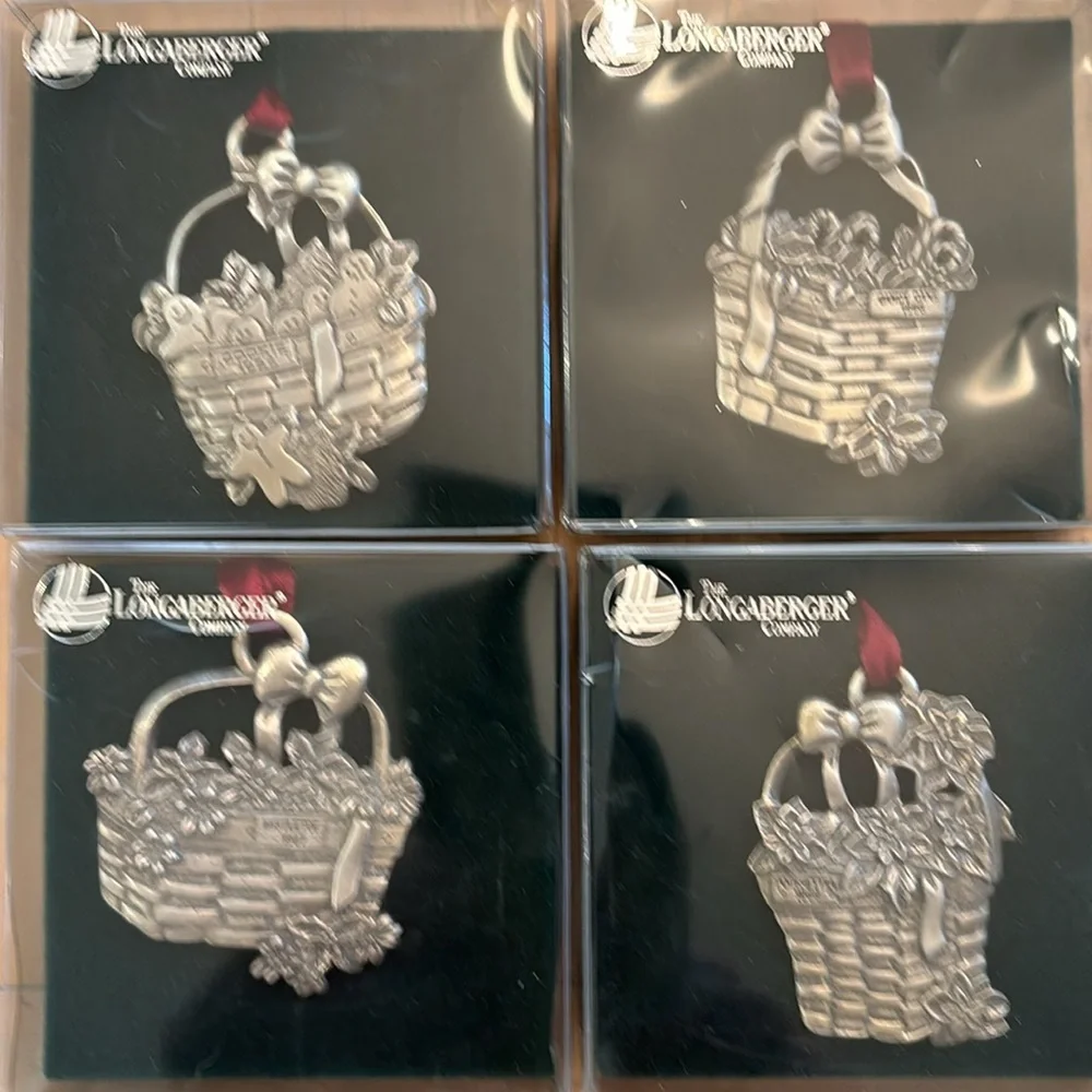 Longaberger Basket Ornaments. Commemorative Christmas Collection